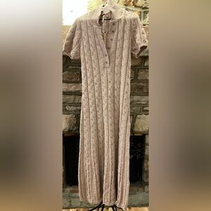Free People Cable Knit Maxi Dress | Sand / Oatmeal | XL (NWT)